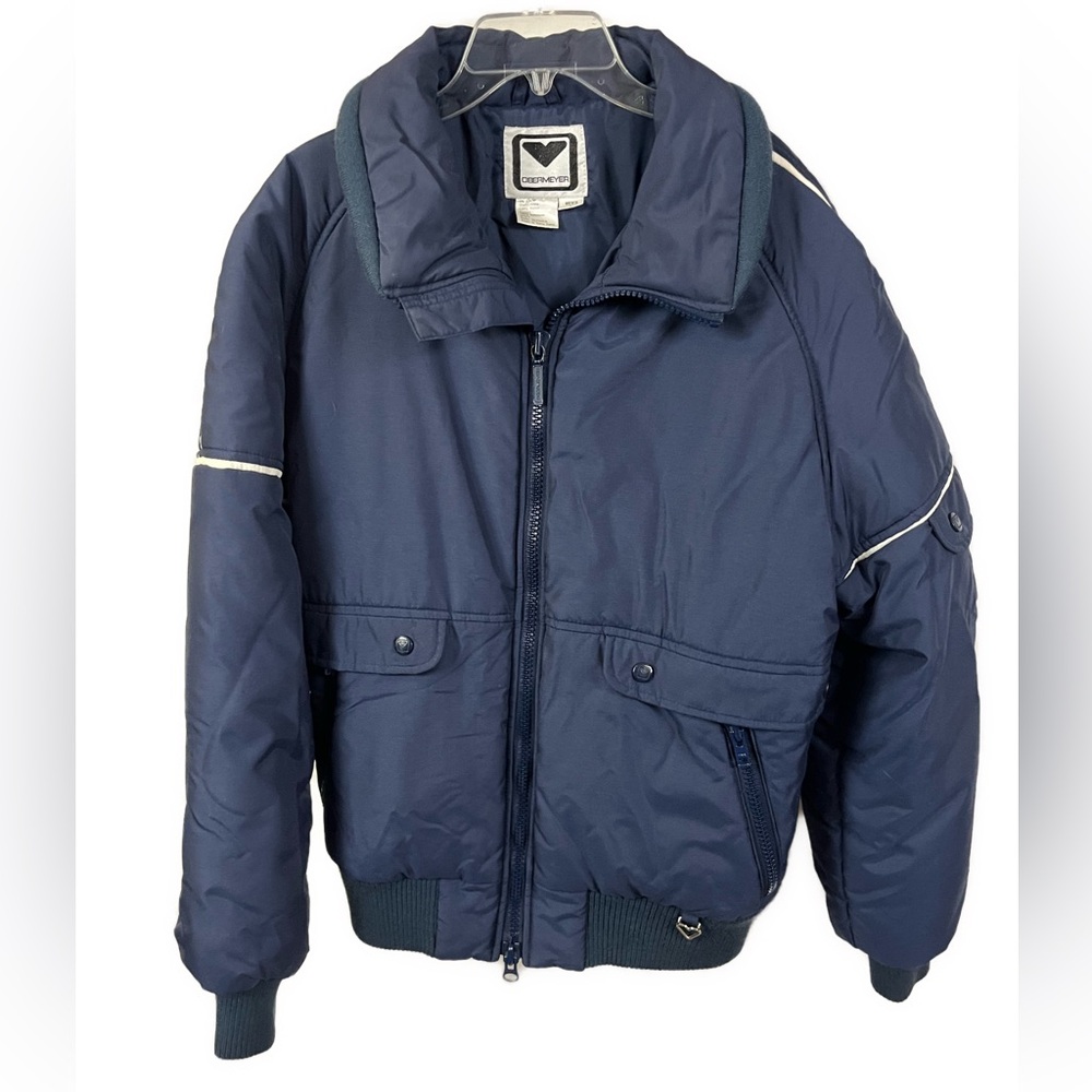 Obermeyer Vintage Men’s Blue Puffer Full Zip Winter Coat-‎ Size Large